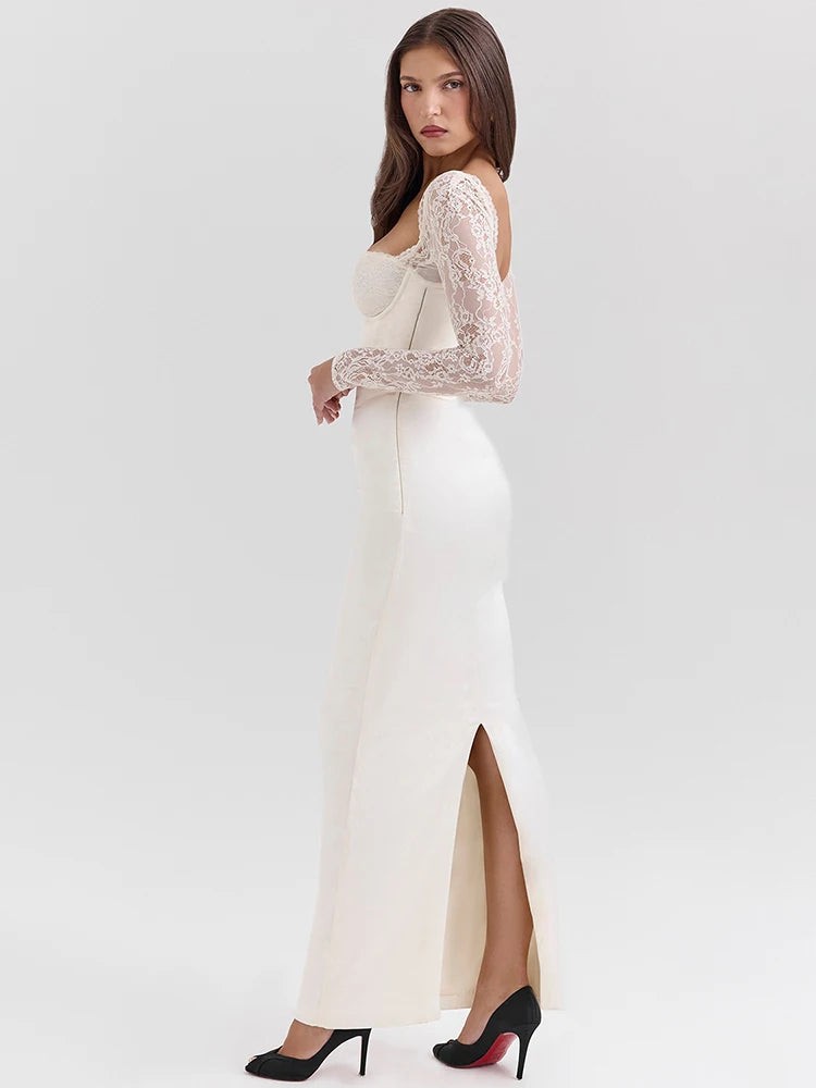 Kiera Lace Sleeve Gown