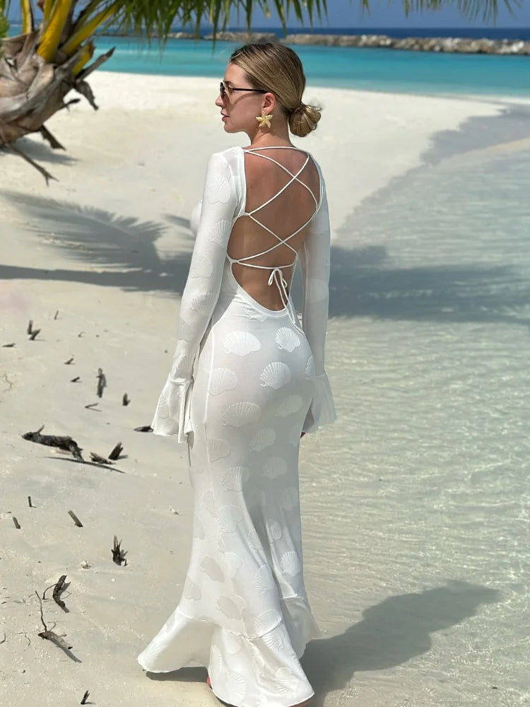 Ana Shell-Back Maxi Dress