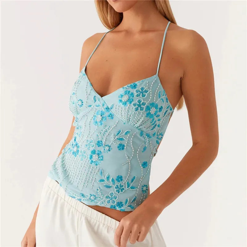 Carmen Embellished Cami Top