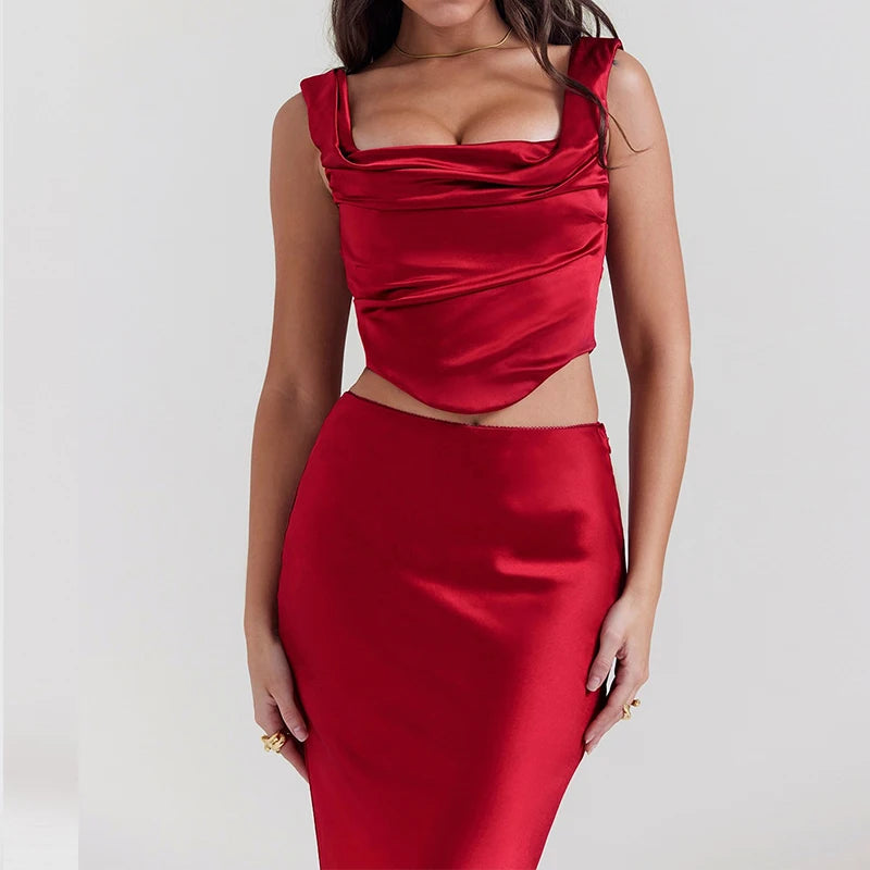 Renna Floral Draped Two-Piece Set