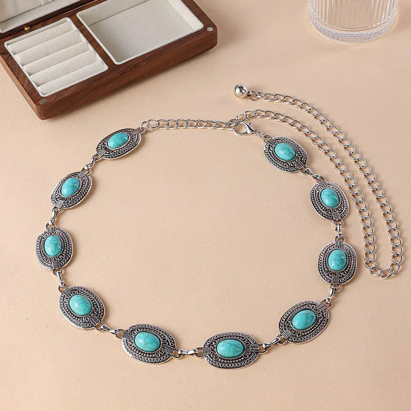 Monica Turquoise Waist Chain