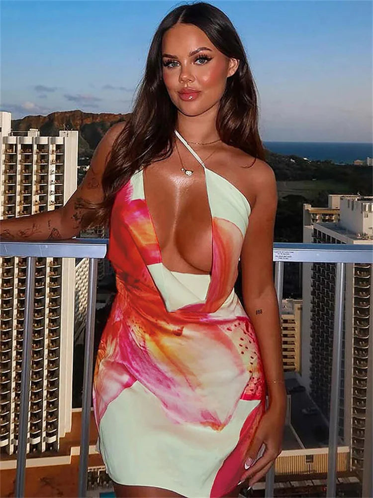 Fleur Halter Mini Dress