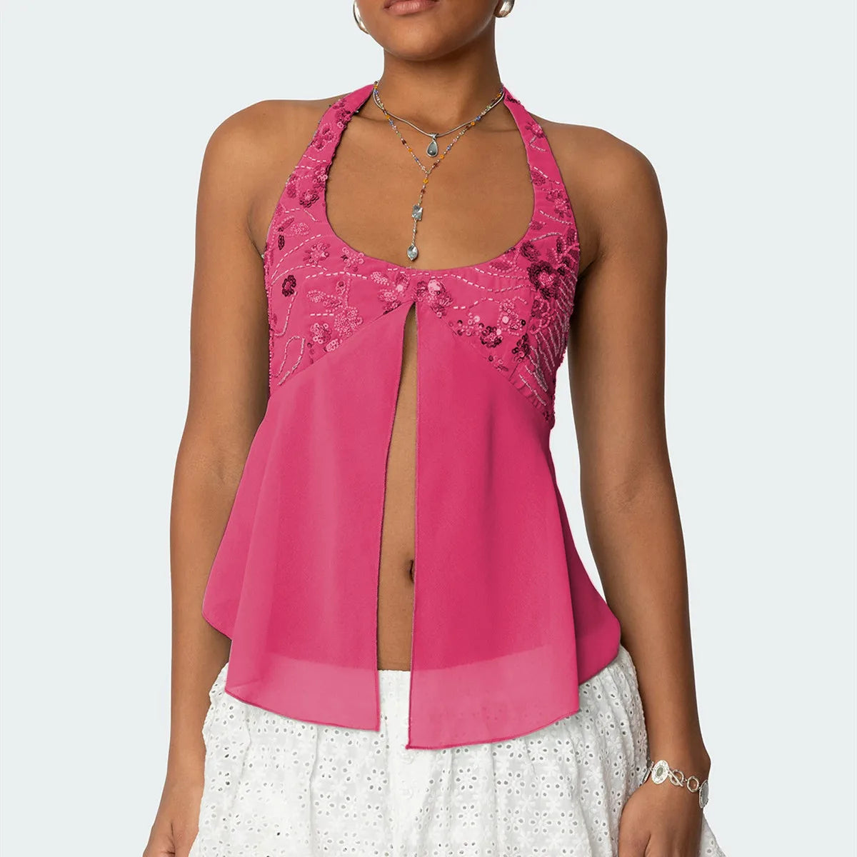 Paloma Beaded Halter Top