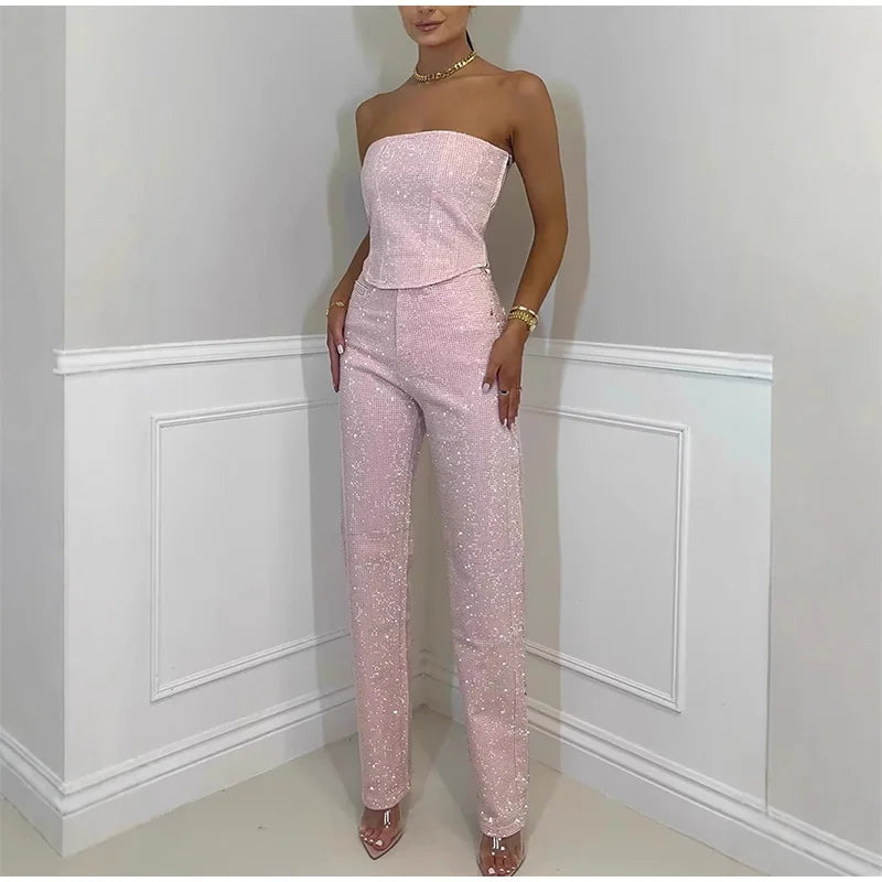 Emilia Sequin Denim Set