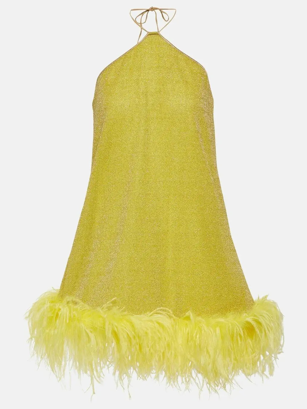 Irina Feather Trim Mini Dress