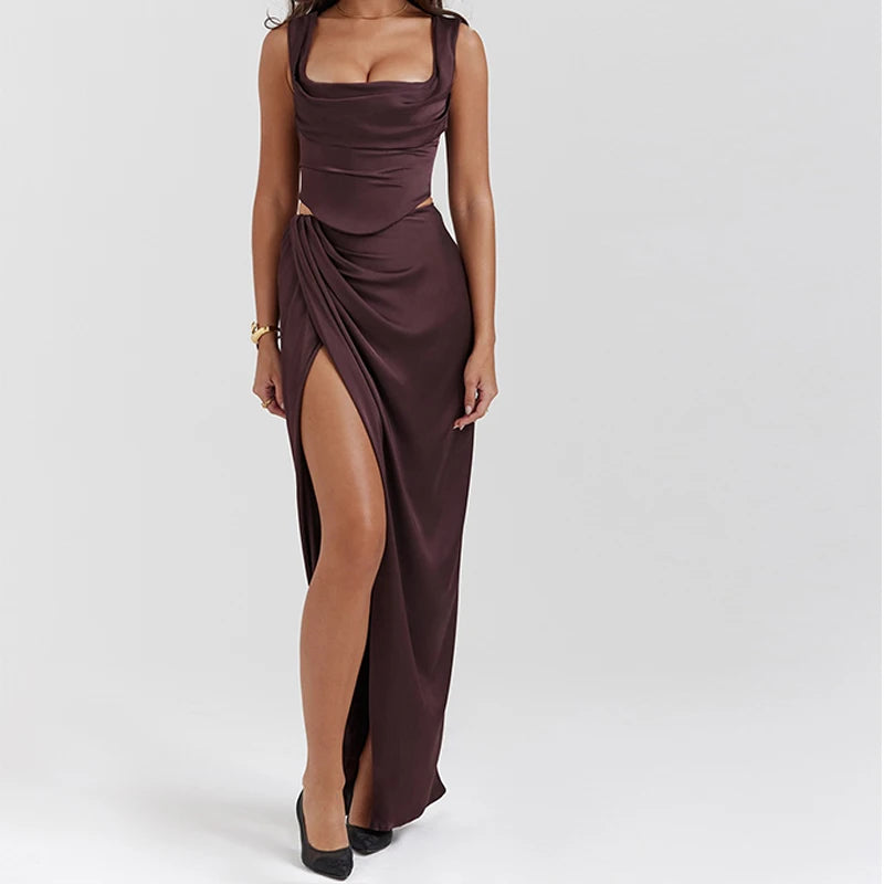 Renna Floral Draped Two-Piece Set
