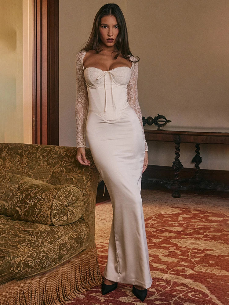 Kiera Lace Sleeve Gown