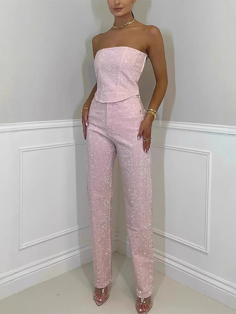 Emilia Sequin Denim Set