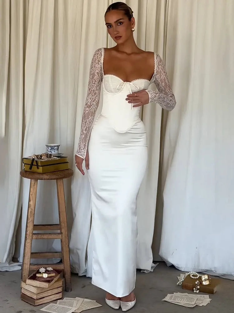 Kiera Lace Sleeve Gown