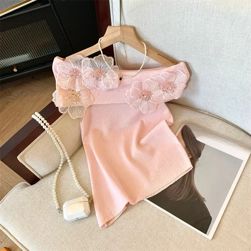 Rosalia Bloom Neckline Top