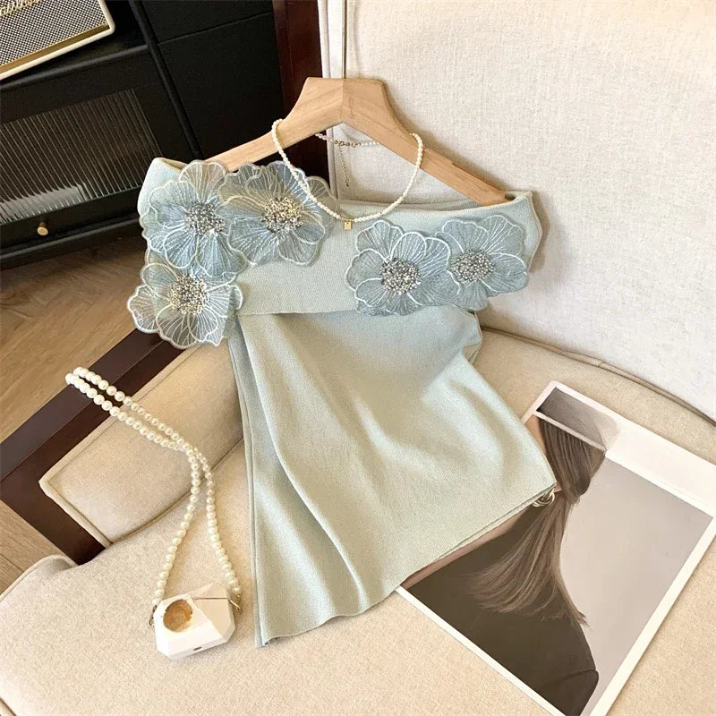 Rosalia Bloom Neckline Top
