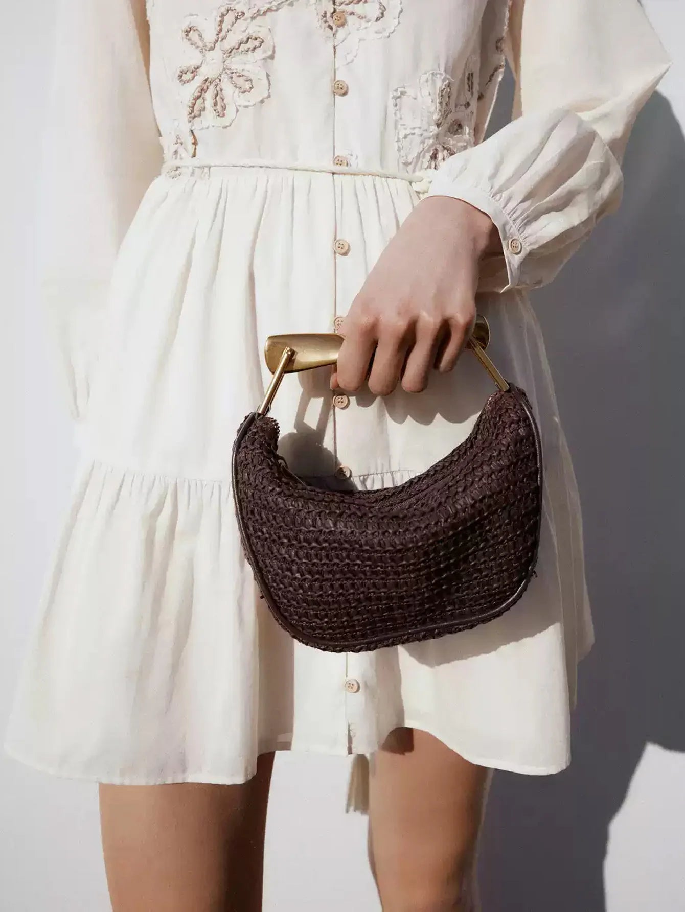 Avenia Woven Handle Bag