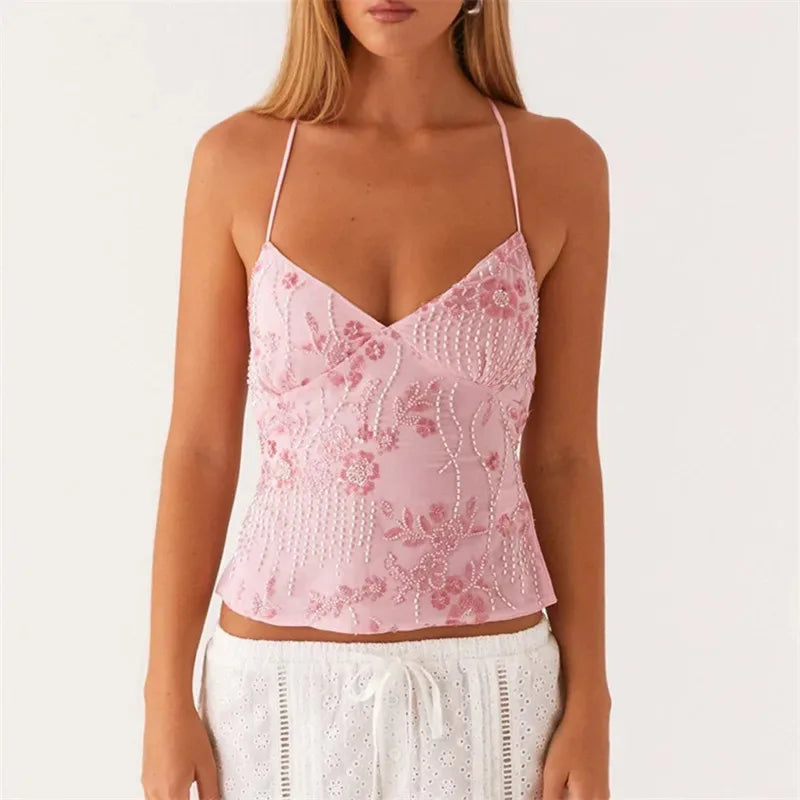 Carmen Embellished Cami Top