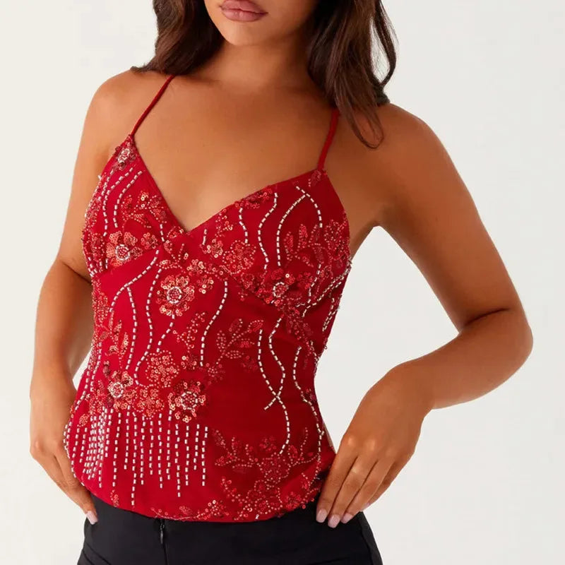 Carmen Embellished Cami Top