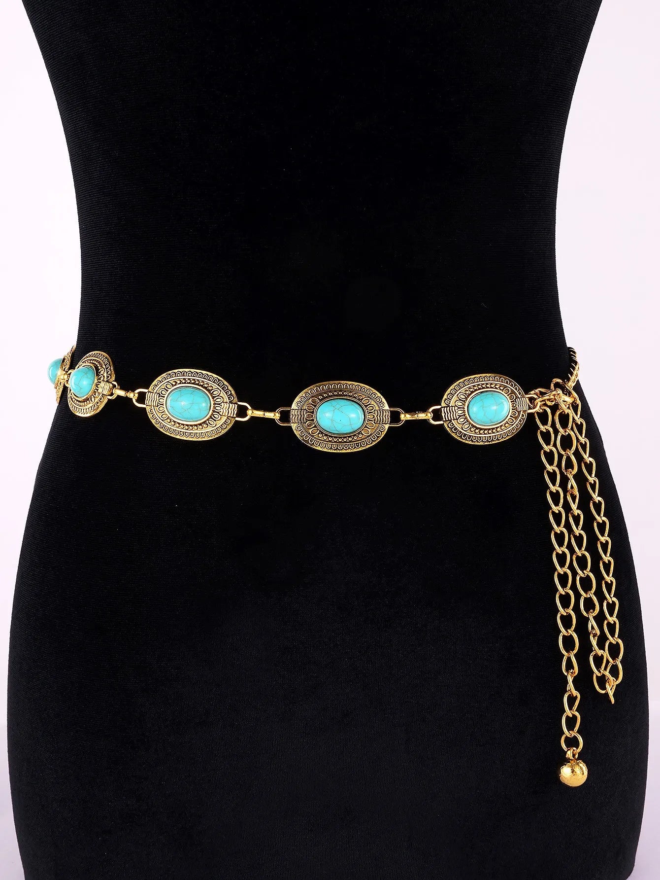 Monica Turquoise Waist Chain