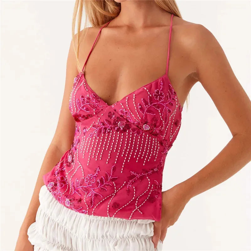 Carmen Embellished Cami Top