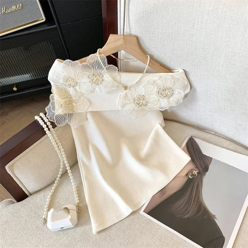 Rosalia Bloom Neckline Top