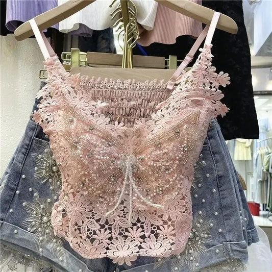 Bindi Embellished Lace Cami