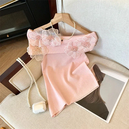 Rosalia Bloom Neckline Top